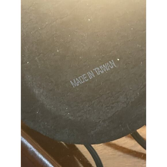 Vintage Wood Table Lamp Light 1960's Mid Century Modern‎ Decor Green Accent 16" - Picture 5 of 5